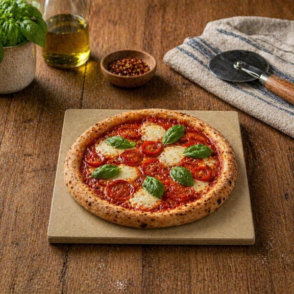 Schwank Cordierite Pizza Stone for Portable Infrared Grill BBQ Baking Stone Accessory for Crispy Crust, Heat Retaining Surface for Outdoor Cooking