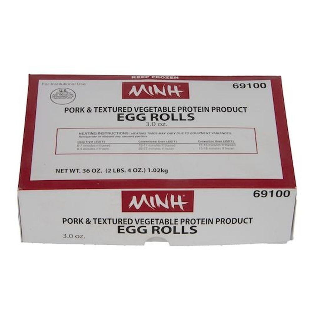 Schwans Minh Pork and Vegetable Egg Roll, Fresh Wrappers, Ready to Eat,  Frozen Prepared, 3 Ounce - 72 per case - Walmart.com
