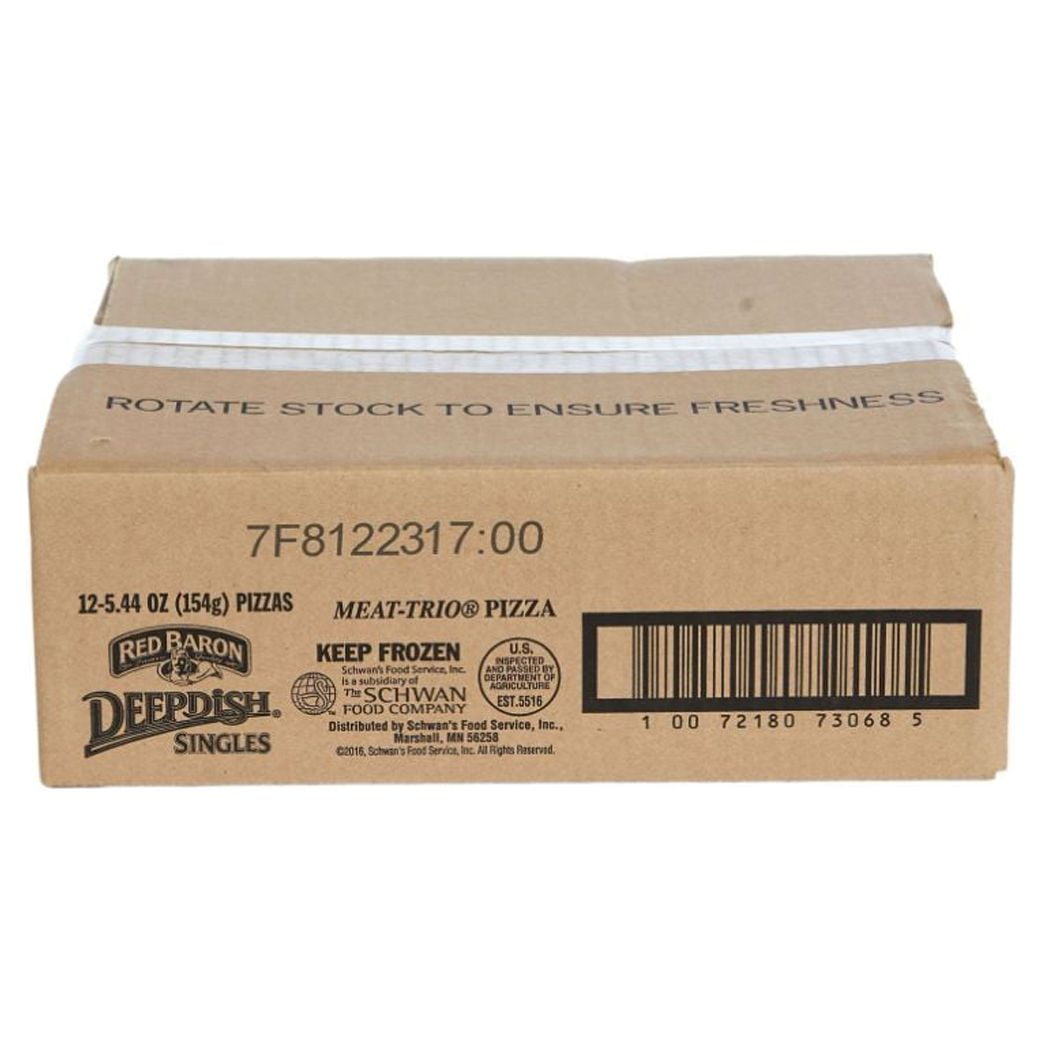 Schwans Red Baron Meat Trio Par Baked Pizza, 6 Ounce - 12 per case.