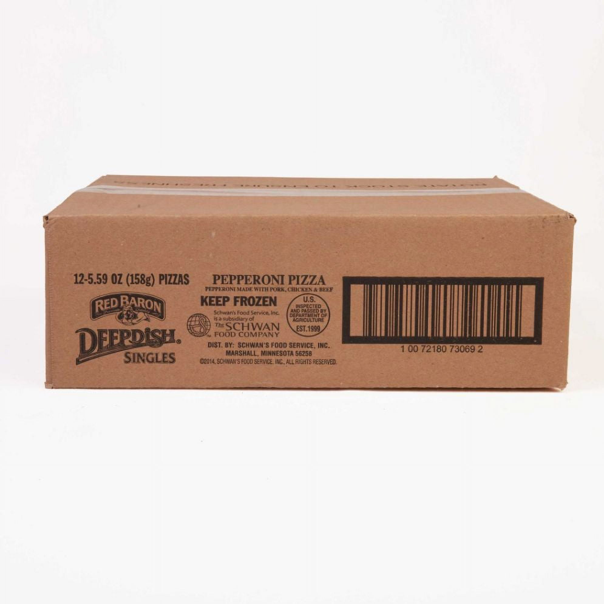 Schwans Red Baron Pepperoni Par Baked Pizza, 6 Ounce - 12 per case.