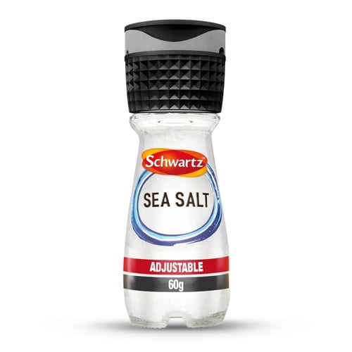 Schwartz Adjustable Grinder Salt 60g, British Import (Pack of 2)