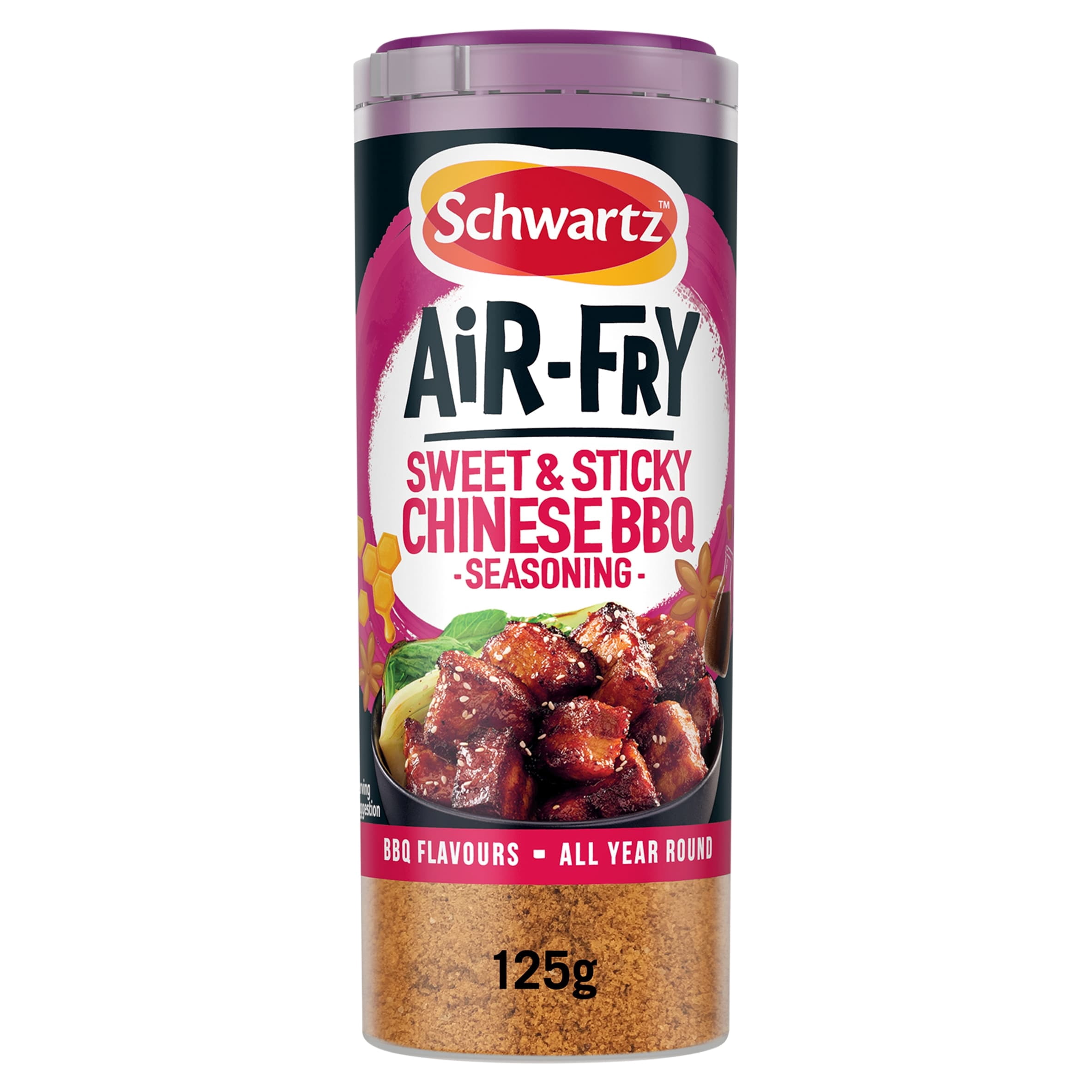 Schwartz Air Fry Sweet & Sticky Chinese BBQ Seasoning 125g, Imported from Britain