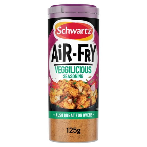 Schwartz Air Fryer Vegetable Seasoning Drum 125g, British Import (Pack of 2)