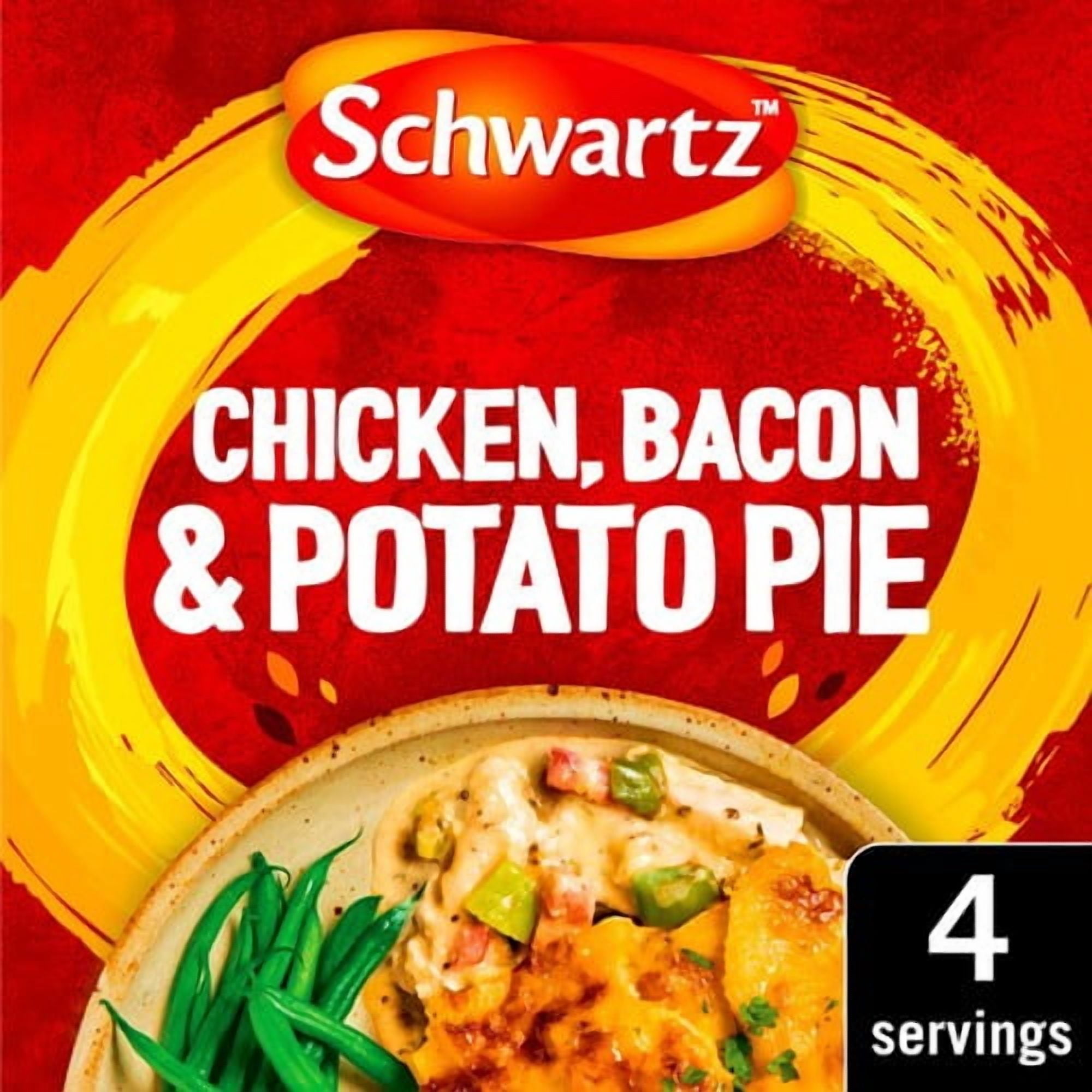 Schwartz Chicken Bacon & Potato Pie 35g, British Import (Pack of 2)