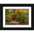thumbnail image 1 of Schwartz, Don 24x17 Black Ornate Wood Framed with Double Matting Museum Art Print Titled - Willows Over the Pond, 1 of 4