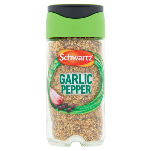 Schwartz Garlic Pepper Jar 45g, British Import (Pack of 2)