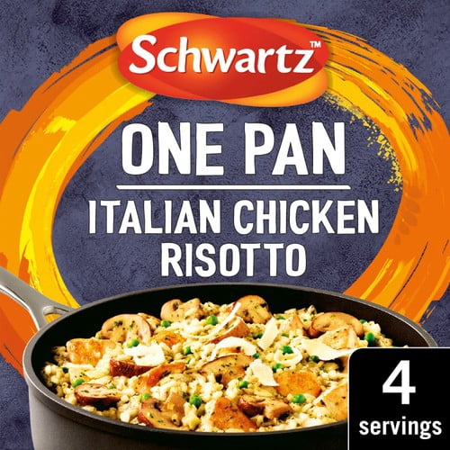 Schwartz Italian Chicken & Mushroom Risotto One Pan 28g, British Import (Pack of 2)