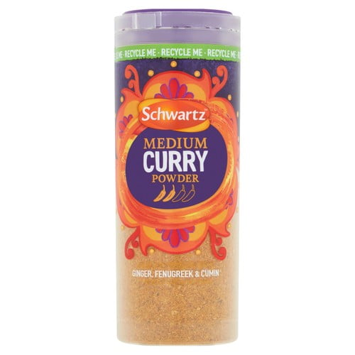 Schwartz Medium Curry Powder Drum 90g, British Import (Pack of 2)