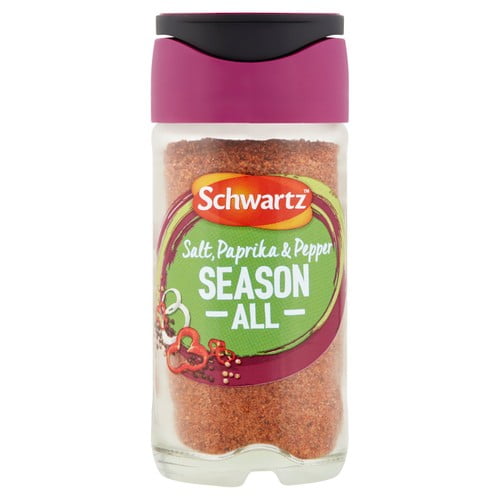 Schwartz Salt, Paprika & Pepper Season All Seasoning Jar 70g, British Import (Pack of 2)