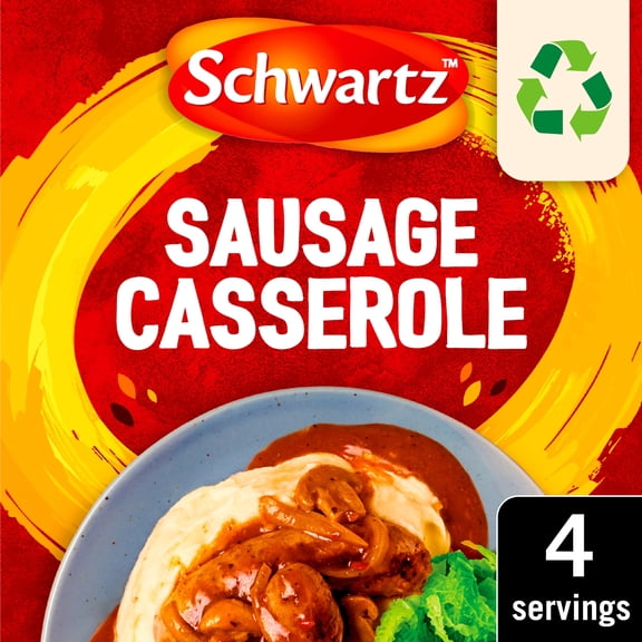 Schwartz Sausage Casserole Recipe Mix 35g, Imported from Britain