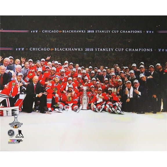 Schwartz Sports Memorabilia UFRBLA402 20 x 24 in. Chicago Blackhawks 2015 Stanley Cup Champions Team Celebration Canvas