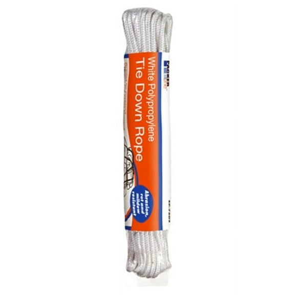 Schwarz Supply Source 0.21 x 50 in. Poly Tie Down Rope, White