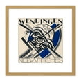 thumbnail image 1 of Schwarz Wendingen Magazine Cover Design Artwork 8X8 Inch Square Wooden Framed Wall Art Print Picture with Mount, 1 of 4