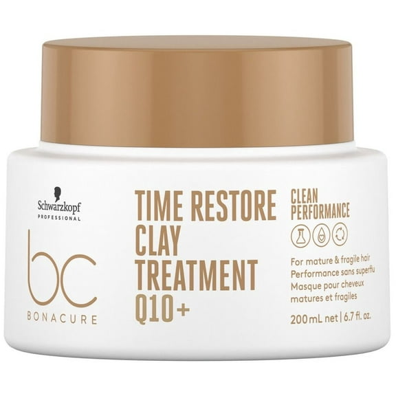Schwarzkopf BC Time Restore Clay Treatment Q10+ Clean Performance - 6.7 oz