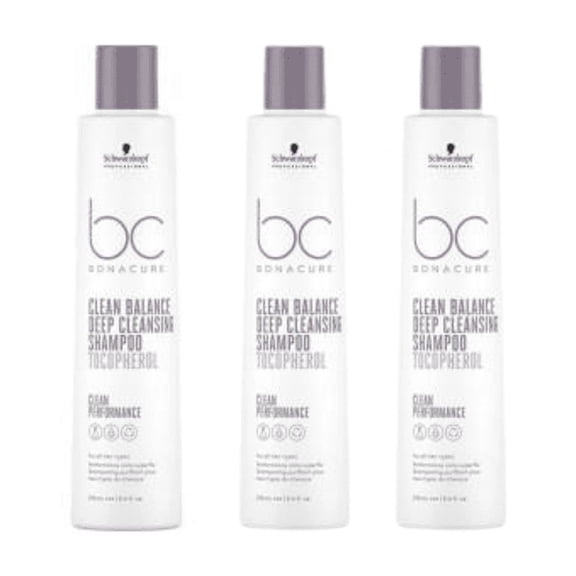 Schwarzkopf Bonacure Bc Clean Balancing Deep Cleansing Shampoo 250 ml 3 Pack