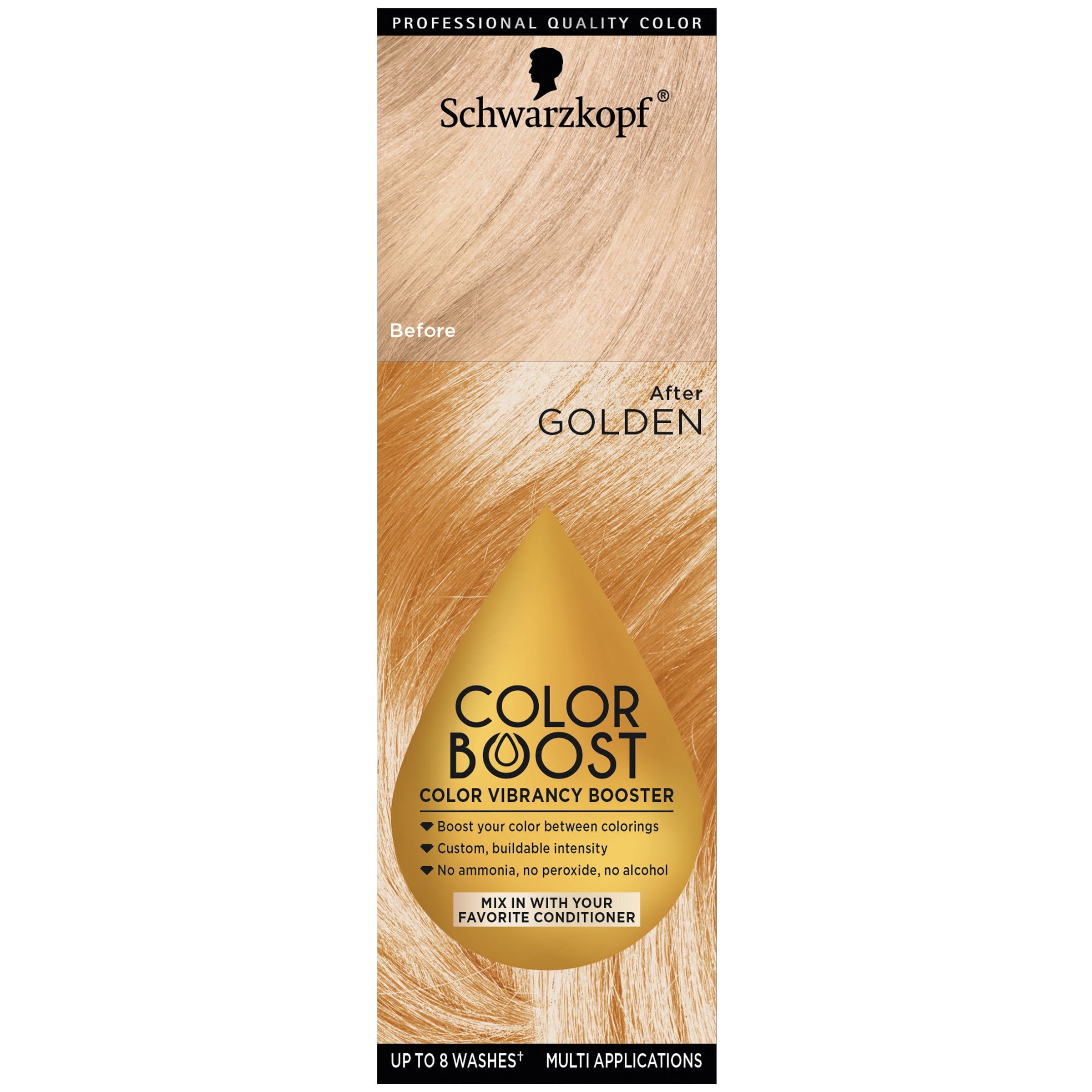 Schwarzkopf Color Boost Vibrancy Booster, Golden, Enhances Color ...