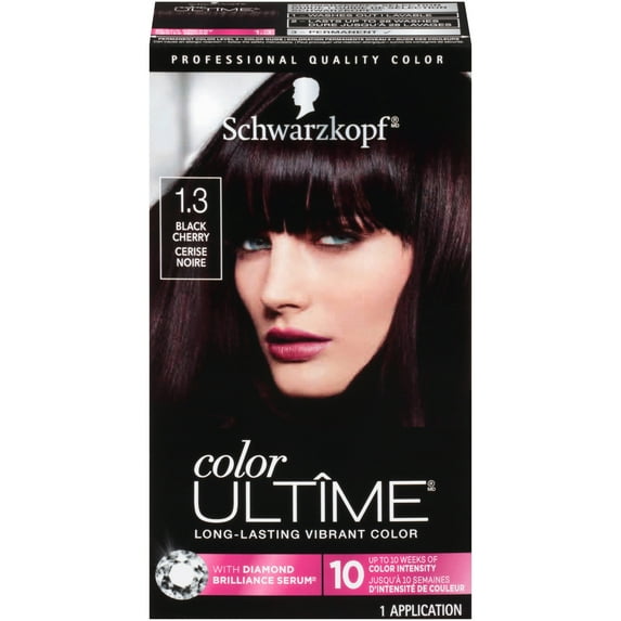 Schwarzkopf Color Ultime Permanent Hair Color Creme Kit, 1.3 Black Cherry, 1 Use