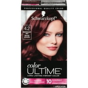Schwarzkopf Color Ultime Hair Color, 4.2 Mahogany Red, 1 Application - Permanent Red Hair Dye for Vivid Color Intensity and Fade-Resistant Shine up to 10 Weeks