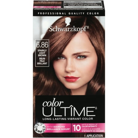Schwarzkopf Color Ultime Metallics Permanent Hair Color Cream, 6.86 Sparkly Light Brown