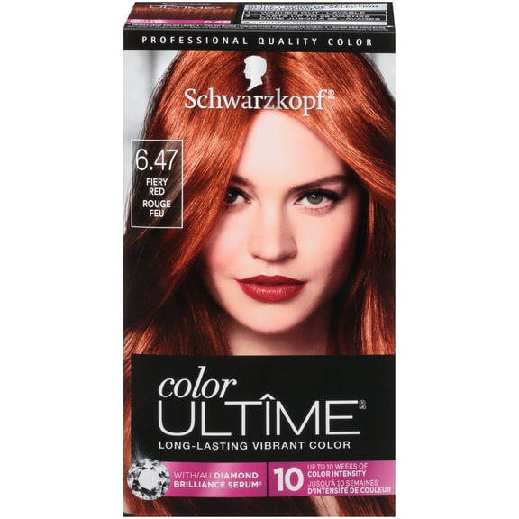 Schwarzkopf Color Ultime Permanent Hair Color Cream, 6.47 Fiery Red
