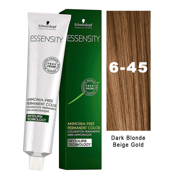 Schwarzkopf Essensity Hair Color - 6-45 Dark Blonde Beige Gold
