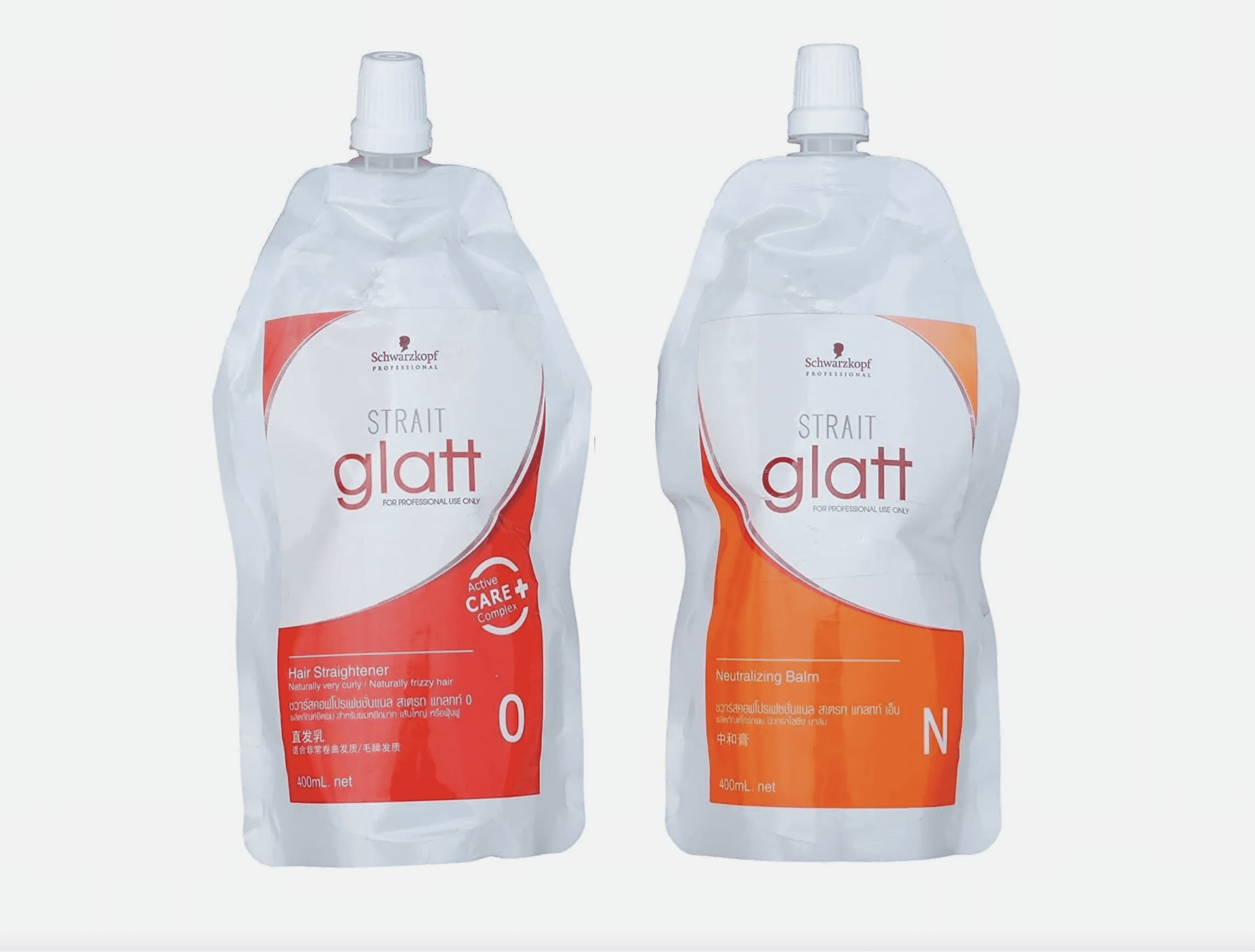 Schwarzkopf Glatt Strait Hair Straightening Cream No 0 + Neutralizer N Set 400ml