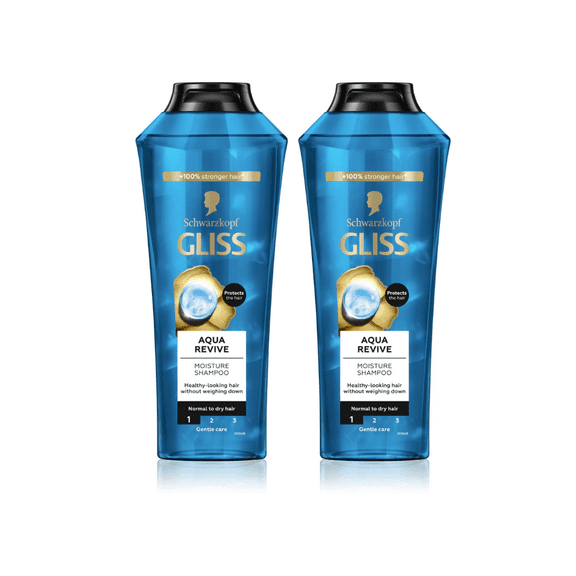 Schwarzkopf Gliss Shampoo Aqua Revive 400 ml 2 Pack