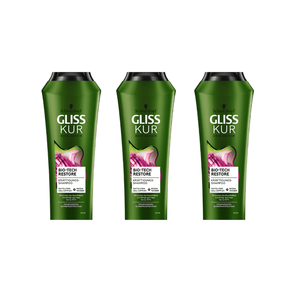 Schwarzkopf Gliss Shampoo Bio-tech 360 ml 3 Pack