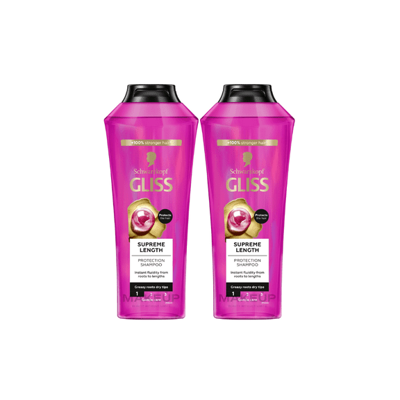 Schwarzkopf Gliss Supreme Lenght Shampoo 400 ml 2 Pack