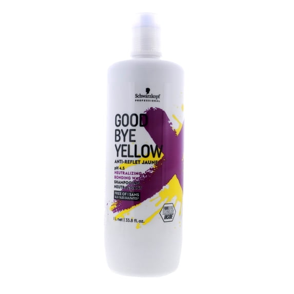 Schwarzkopf Goodbye Yellow Neutralizing Wash Cleansing Adult Daily Shampoo, Citrus, 33.8 Fluid Ounce, 1 Piece