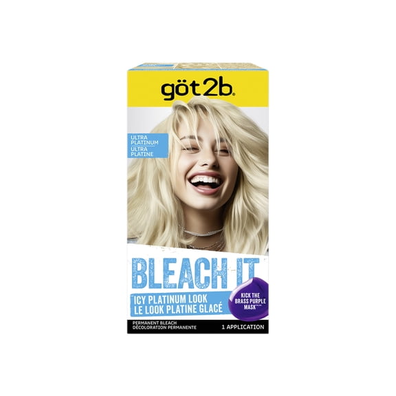 got2b Bleach It Permanent Hair Dye, Hi-Lift Platinum Blonde, Hair Bleach Kit, 1 Count