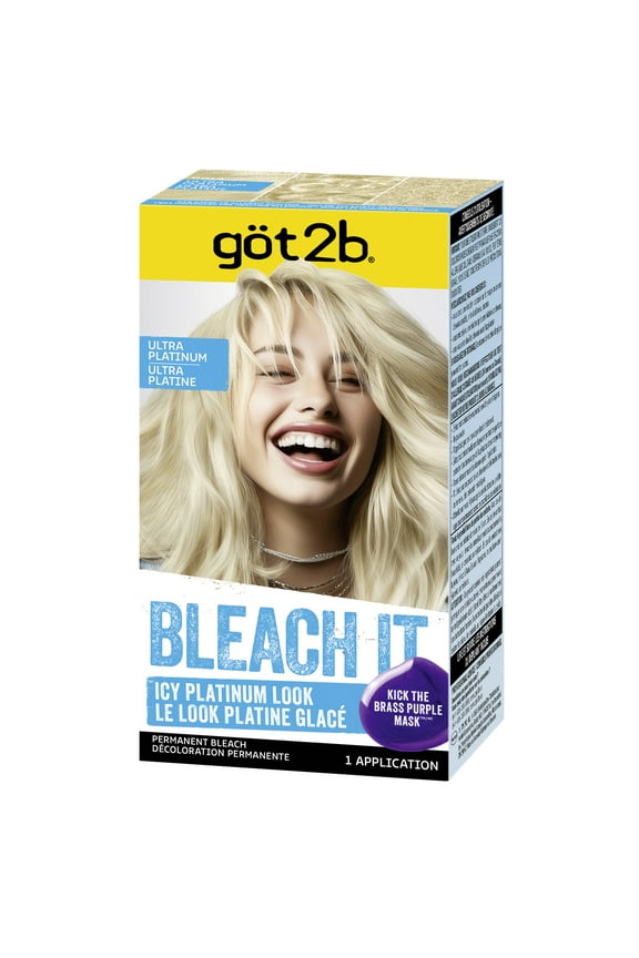 Bleach It Permanent Hair Dye, Hi-Lift Platinum Blonde, Hair Bleach Kit, 1 Count