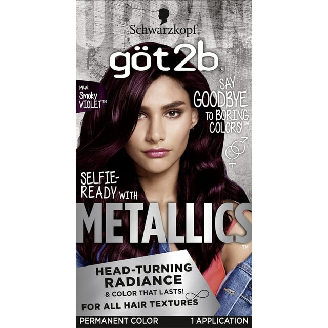 Got2b Hair Dye How Long Do You Leave Schwarzkopf Got2b Metallics Permanent Hair Dye, M49 Smoky Violet, Long