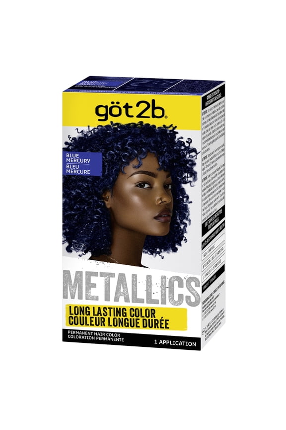 Metallics Permanent Hair Dye, M67 Blue Mercury, Hair Color for Women & Men, 1 Kit
