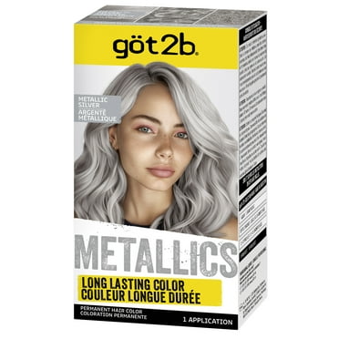 Schwarzkopf Got2b Metallics Permanent Hair Color, M71 Metallics Silver, 1 Application
