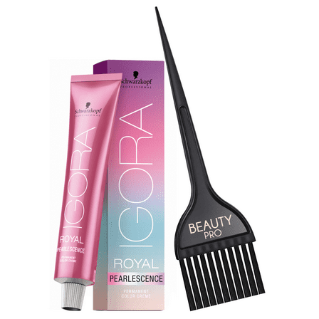 Schwarzkopf IGORA ROYAL PEARLESCENCE Permanent Color 2.1 oz / 60 g - P 11-74 Ultra Blonde Plus Tangerine + Beauty Pro Brush