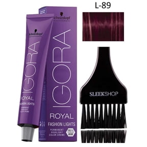 Schwarzkopf IGORA Royal FASHION LIGHTS Permanent HIGHLIGHT Color L-89 w/ BRUSH - Haircolor Cream (L-89)