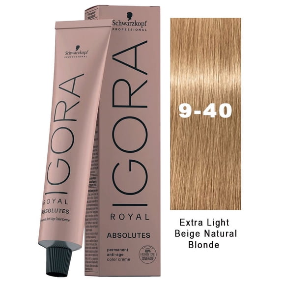 Schwarzkopf Igora Royal Absolutes 9-40 Extra Light Blonde Beige Permanent Color