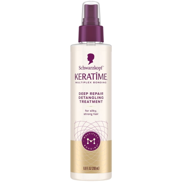 Schwarzkopf KERATIME Deep Repair Detangling Treatment for Dry, Damaged Hair, 6.8 fl oz