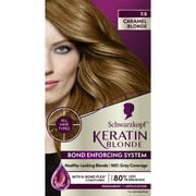 Schwarzkopf Keratin Hair Dye 7.5 Caramel Blonde, Permanent Hair Color, 1 Use