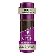 Schwarzkopf Keratin Color Root Temporary Hair Color Spray, Dark Brown, 2 Oz