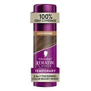 Schwarzkopf Keratin Color Root Temporary Hair Color Spray, Light Brown, 2 Oz