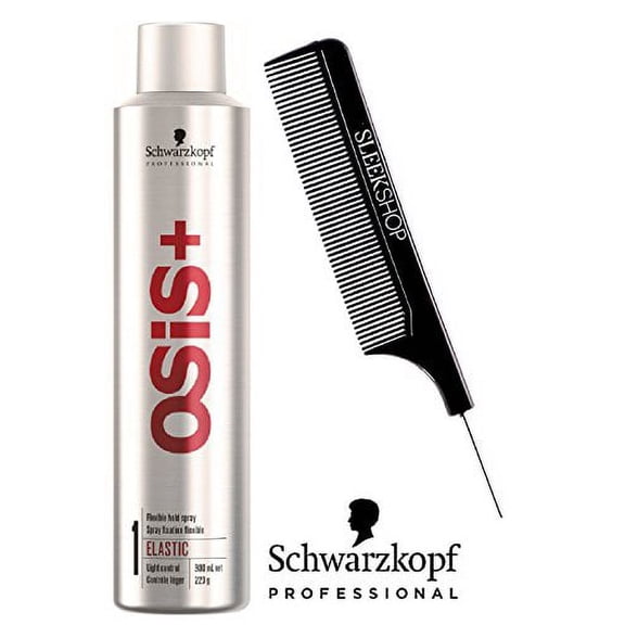 Schwarzkopf OSiS+ Elastic Medium Hold Hairspray  Flexible, Layerable, Non-Flaking, Heat Protection up to 230C/450F, 500mL