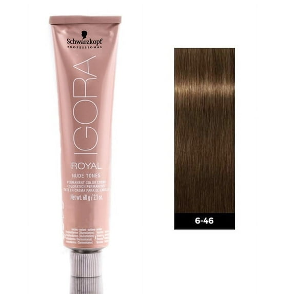 Schwarzkopf Professional Igora Royal Nude Tones Color Creme (6-46 - Dark Blonde Beige Chocolate)