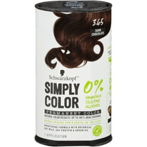 Schwarzkopf Simply Color Hair Color 3.65 Dark Chocolate Brown, 1 Application - Permanent Hair Dye for Healthy Looking Hair without Ammonia or Silicone, Dermatologist Tested, No PPD & PTD