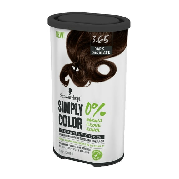 Schwarzkopf Simply Color Permanent Hair Color, 3.65 Dark Chocolate