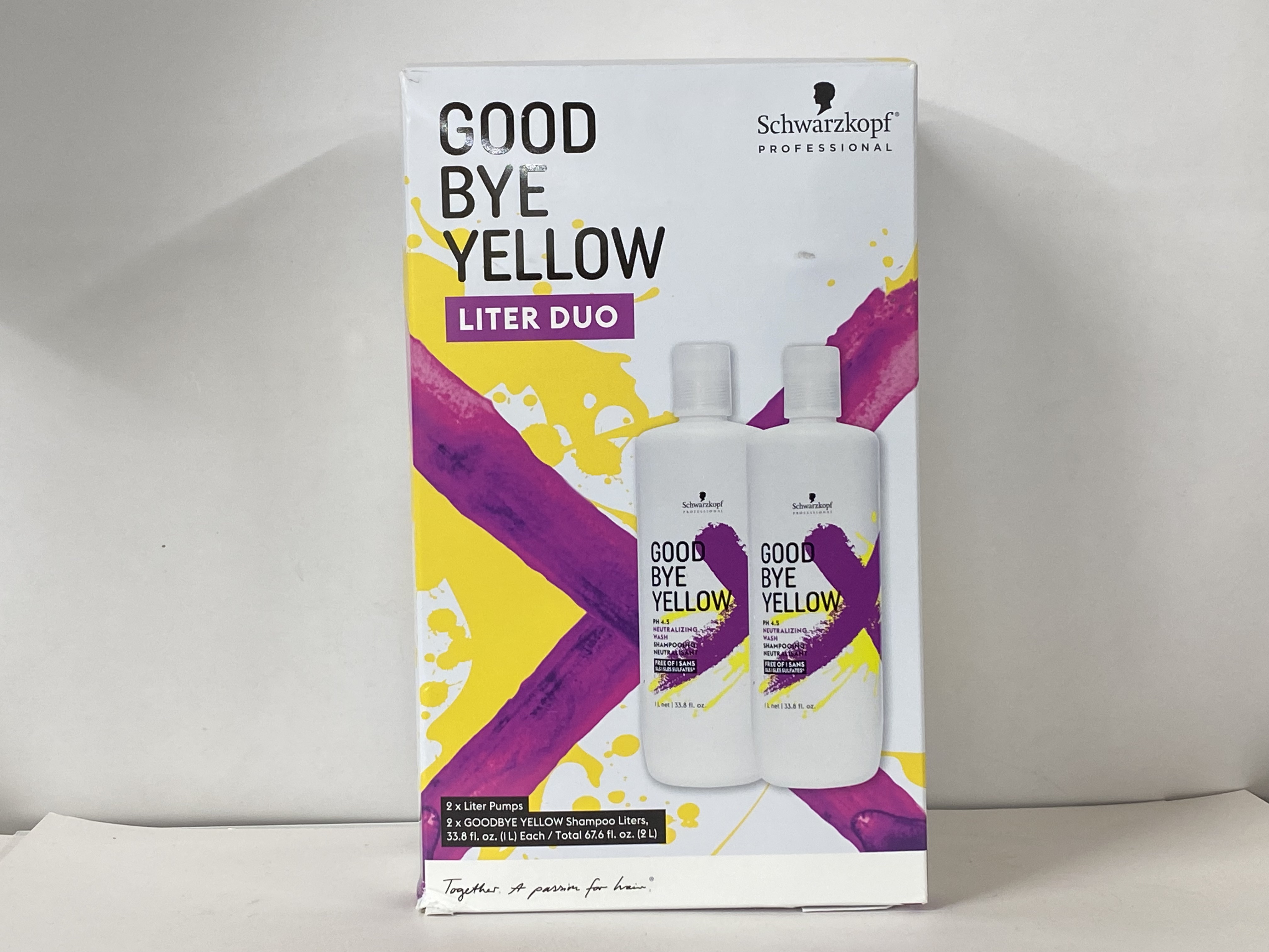 ゆいSchwarzkopf Good Bye Yellow 12本セット Goodbye Yellow Shampoo Liter Duo, Liter Pump - Schwarzkopf