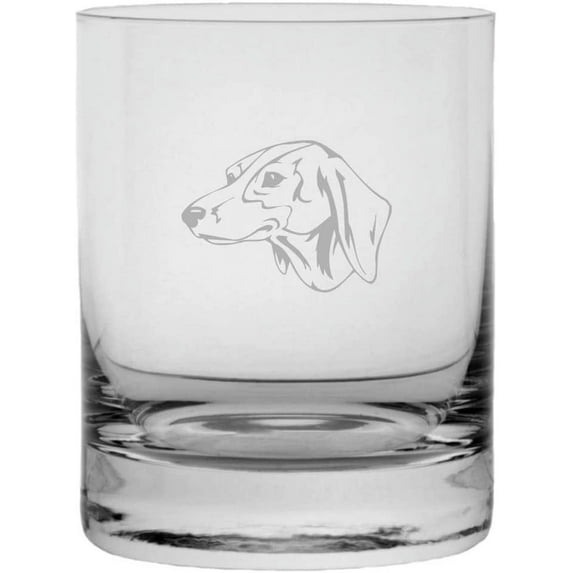 Schweizerischer Niederlaufhund Swiss Hound Dog Themed Etched 11oz Crystal Rocks Whisky Glass