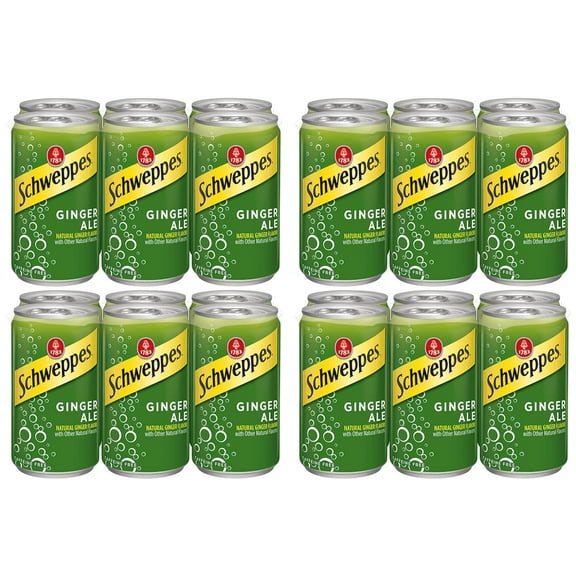 Schweppes Ale Soda, 7.5 Fl Oz Can (Pack of 24, Total of 180 Oz) (Mini Ale)