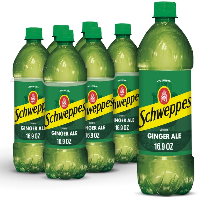 Schweppes, Ginger Ale Soda, Caffeine Free, 16.9 fl oz bottle